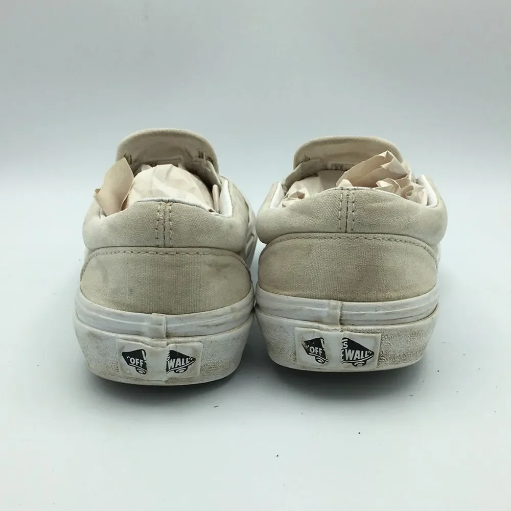 Vans White Stained Slip On Shoes US Kids 2.5